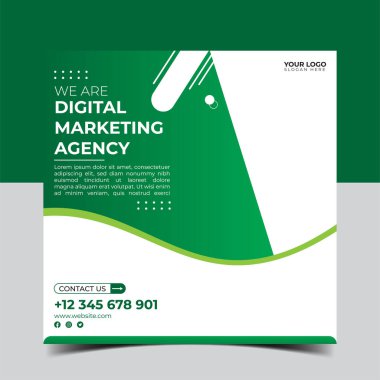 Gradyan sosyal medya instagram gönderisini şablonla