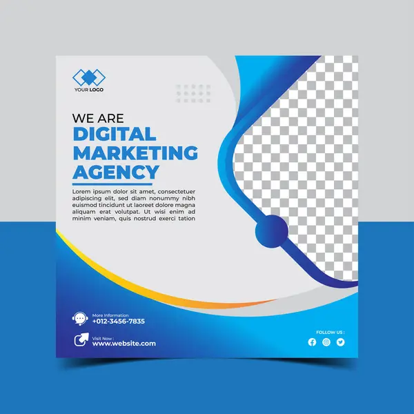 Gradyan sosyal medya instagram gönderisini şablonla