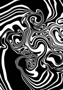 Siyah ve Beyaz Harika Soyut Sıvı Dokular Arkaplanı