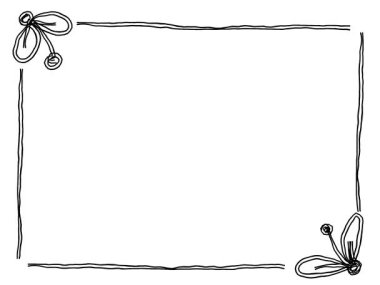 Eğlenceli Doodle Döngü Çerçeve Çizgisi