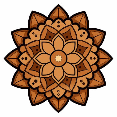 Mandala Tahta Oyma Sanat Vektörü Düzenlenebilir Resim Tasarımı