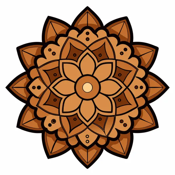 Mandala Tahta Oyma Sanat Vektörü Düzenlenebilir Resim Tasarımı