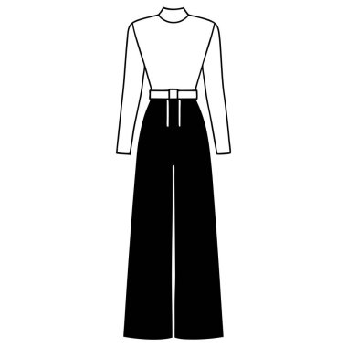 Uzun Elbiseli Kadın Moda Vektörü Modern Tasarım Çizimi