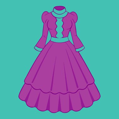 Rafine edilmiş Tam Vücut Kıyafet Kadın Moda Vektörü Modern Tasarım