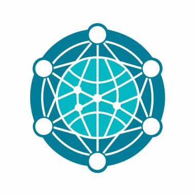 Teknoloji Sembolü Dijital Pazarlama Logosu Simgesi Vektör Sanat İllüstrasyonu