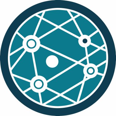 Teknoloji Sembolü Dijital Pazarlama Logosu Simgesi Vektör Sanat İllüstrasyonu