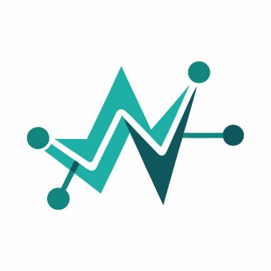 Teknoloji Sembolü Dijital Pazarlama Logosu Simgesi Vektör Sanat İllüstrasyonu