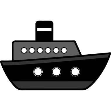 Minimalist boat on waves silhouette vector artwork, perfect for nautical-themed decor. Ideal for creating stylish, modern, and artistic designs with a simple yet elegant touch. clipart