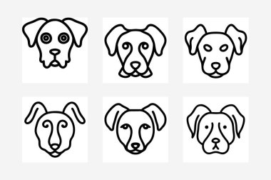 Dog Icon Silhouette Vector Artwork Illustration Design clipart