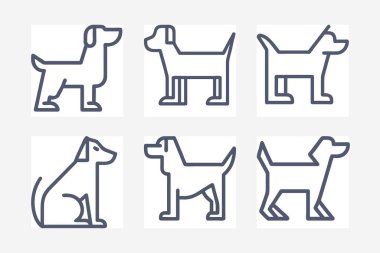 Dog Icon Silhouette Vector Artwork Illustration Design clipart