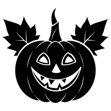 Carved pumpkin Halloween vector art illustration design, perfect for festive and spooky decorations. Ideal for digital Halloween projects, party invitations, and seasonal decor. clipart