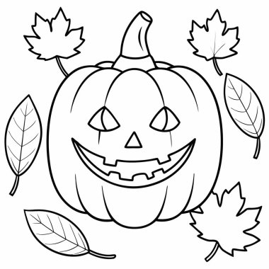 Carved pumpkin Halloween vector art illustration design, perfect for festive and spooky decorations. Ideal for digital Halloween projects, party invitations, and seasonal decor. clipart