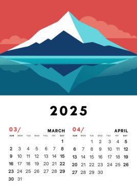 2025 Calendar illustation Artwork Design - Printable Graphics File clipart