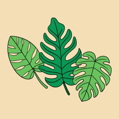 Tropical Leaves Vector Set  Exotic Botanical Illustration Design for Nature Branding and Creative Projects clipart