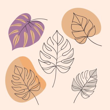 Tropical Leaves Vector Set  Exotic Botanical Illustration Design for Nature Branding and Creative Projects clipart