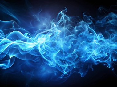 Abstract Blue Energy Smoke Background - Dynamic Digital Art for Websites, Branding, and Promotional Designs clipart