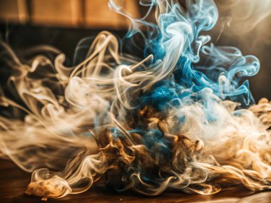 Abstract Blue Energy Smoke Background - Dynamic Digital Art for Websites, Branding, and Promotional Designs clipart