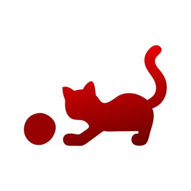 Playful Cat Silhouette Icon Vector Illustration Perfect for Pet Stores, Veterinarians, and Animal Shelters clipart