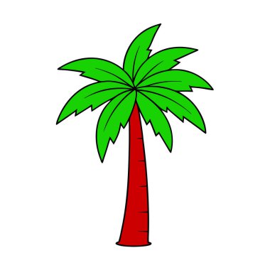 Retro Sunset Palm Tree Silhouette Vector Illustration Tropical Beach Vibes for T shirt Design clipart