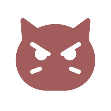 Bold and edgy angry cat silhouette vector icon, ideal for sports team mascots, branding, and t-shirt graphics. Fierce and stylish design, perfect for unique, modern branding. clipart