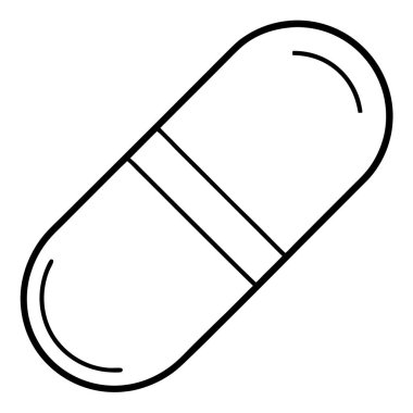 Medical Pill Icon Vector Illustration Simple, Professional Medicine and Healthcare Symbol Design clipart