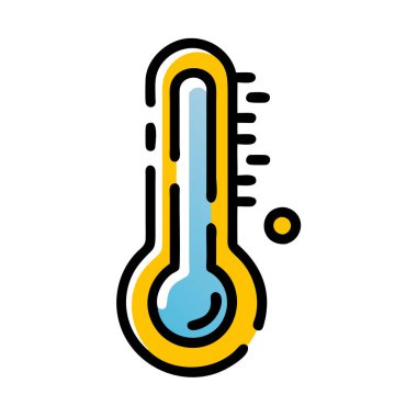 Mercury Thermometer Icon Medical and Healthcare Symbol for Digital and Print Designs clipart