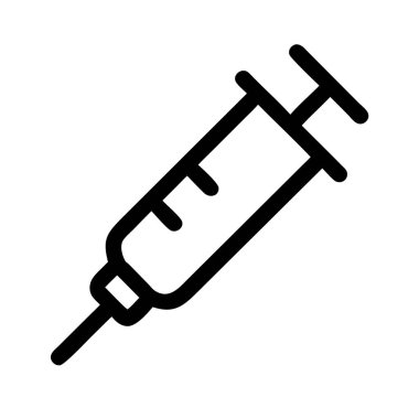 Syringe Icon Vector Medical Equipment for Healthcare, Vaccination, and Medical Branding clipart