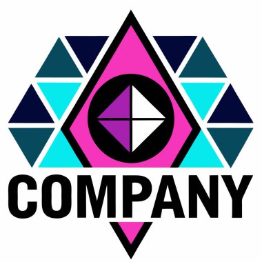 Modern Geometric Company Logo Design for Branding and Business Identity clipart