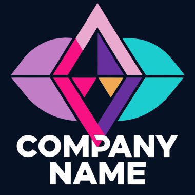 Modern Geometric Company Logo Design for Branding and Business Identity clipart