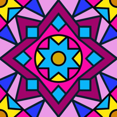 Geometric Tribal Pattern Vector Illustration Ethnic Decorative Design clipart