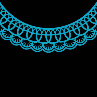 Elegant Lace Collar Design Vector Art Illustration for Fashion and Textile clipart