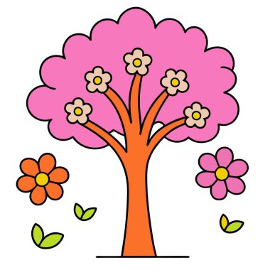 Simple Tree Logo Vector Illustration for Branding, Marketing, and Environmental Design clipart