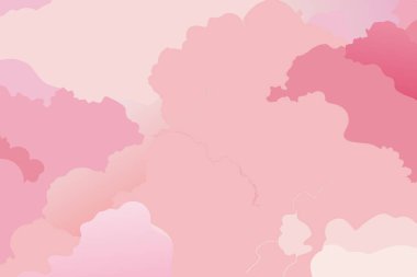 Dreamy Pink Cloud Abstract Illustration Background Vector Design clipart