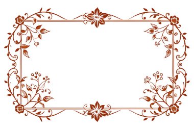 Elegant Floral Frame Vector Design for Invitations and Stationery clipart