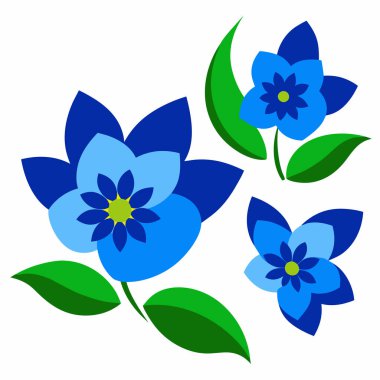 Yeşil Yapraklı Çiçek Buketi Vektör İllüzyonu Zarif Çiçek Tasarımı