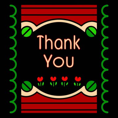 Thank You Card Vector Design Elegant and Versatile Graphics for Creative Projects clipart