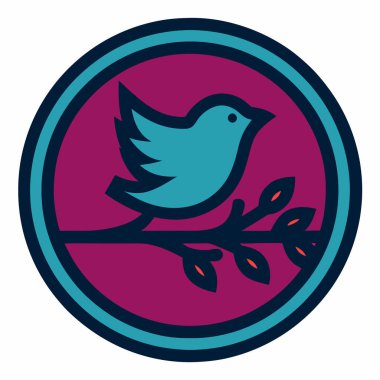 Twitter Logo Icon Vector Art Illustration Design for Website clipart