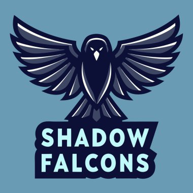 Shadow Falcon Logo Vector Design for Sports and Business Branding clipart