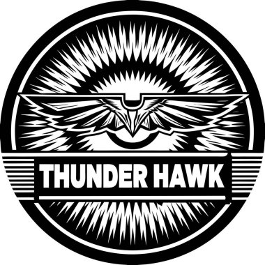 Thunder Hawk Logo Vector Design for Sports and Business Branding clipart