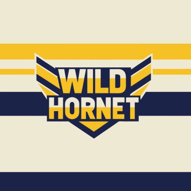 Wild Hornet Logo Vector Design for Sports and Business Branding clipart