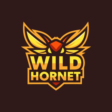 Wild Hornet Logo Vector Design for Sports and Business Branding clipart