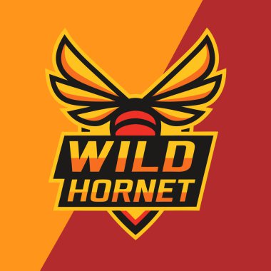 Wild Hornet Logo Vector Design for Sports and Business Branding clipart