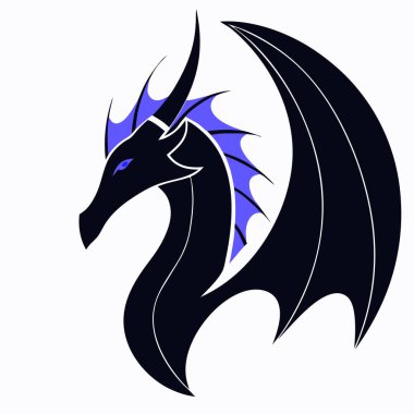 Sports Team Name Logo with Frost Dragons Vector Design clipart