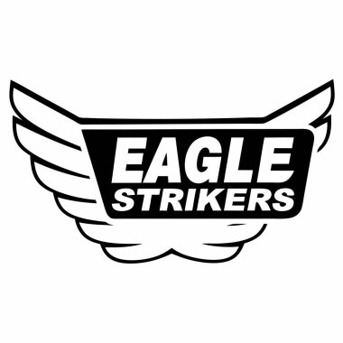 Eagle Strikers Logo Vector Design for Sports Team and Business Branding clipart