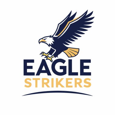 Eagle Strikers Logo Vector Design for Sports Team and Business Branding clipart