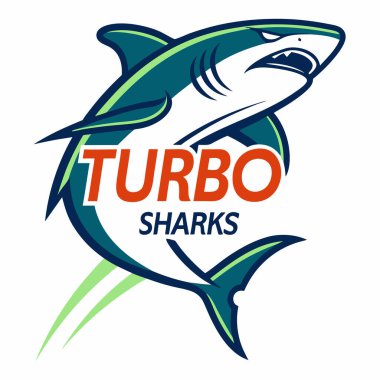 Turbo Sharks Logo Vector Design for Business Branding clipart