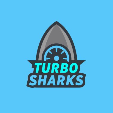 Turbo Sharks Logo Vector Design for Business Branding clipart