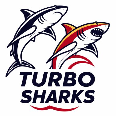 Turbo Sharks Logo Vector Design for Business Branding clipart