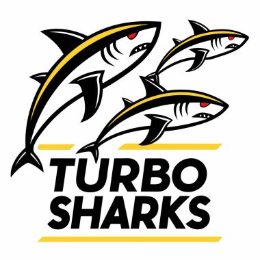 Turbo Sharks Logo Vector Design for Business Branding clipart