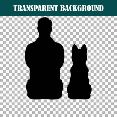 Bu siluet sanat eseri bir adam ve köpeğini tasvir ediyor. Arkadaşlığı ve sadakati simgeliyor.